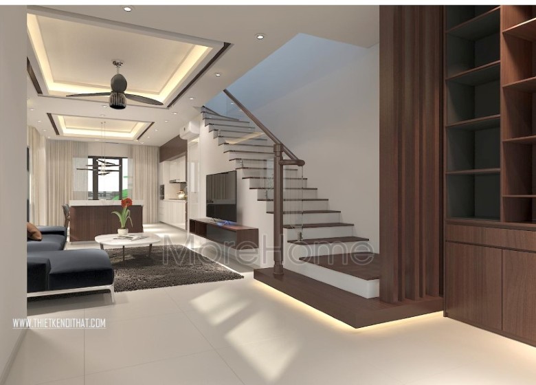 Cầu thang kính cường lực đẹp